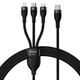 Кабель Baseus Flash Series Ⅱ One-for-three Fast Charging Cable Type-C to Lightning+Type-C+MicroUSB 100W 1.5m CASS030201 Black - изображение 1