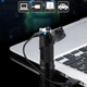 Водонепроницаемая металлическая USB зажигалка с фонариком, со встроенным аккумулятором, электроимпульсная 2 дуги (черная) (DRAGON, F202) - изображение 8