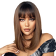 Парик Medium Ombre Brown Light, натуральные синтетические волосы - изображение 5