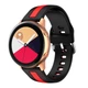 Ремешок для Zepp E - черно-красный / ширина крепления 20мм / силикон / Watchbands D2 Normal (W37-3WB31223063) - изображение 1