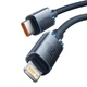 Кабель зарядный Baseus Crystal Shine USB Type C to Lightning 20 Вт 1.2 м Black (CAJY000201) - изображение 2