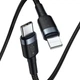 Кабель зарядний Baseus Cafule Cable USB-C PD to Lightning 18W QC3.0 1м Black/Grey (CATLKLF-G1) - зображення 2