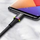 Кабель зарядний Baseus halo data Series Micro USB 0.25 м з кільцевою LED-підсвіткою Black (YM0242) - зображення 3