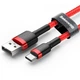 Зарядний кабель Baseus USB C Cafule 3A 0.5 м Red (CATKLF-A09) - зображення 3