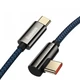 Кабель зарядный Baseus USB-C to USB-C Legend Series Elbow 100W 2m Blue (YM0479) - зображення 1