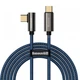 Кабель зарядный Baseus USB-C to USB-C Legend Series Elbow 100W 2m Blue (YM0479) - зображення 2