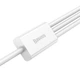 Кабель зарядный Baseus Superior Series 3 in 1 USB Type-C+micro USB+Lightning 3.5A 1.5м White (CAMLTYS-02) - изображение 3