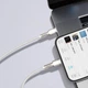 Кабель зарядный Lightning Baseus Cafule Metal Type-C to Lightning PD 20W 2 м White (CATLJK-B02) - изображение 4