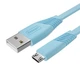 Кабель зарядний Essager USB A to microUSB плоский кабель 2 м Blue (YM0423) - зображення 1