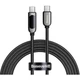 Кабель зарядный Baseus USB-C to USB-C Display 100W 2m Black (YM0482) - зображення 2