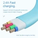 Кабель зарядний Essager USB A to microUSB плоский кабель 2 м Blue (YM0423) - зображення 3