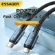 Зарядний кабель Essager Lightning-Type-C PD 27W Fast Charger 1 м Blue (EXCTL-CG03) - зображення 2