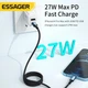 Зарядний кабель Essager Lightning-Type-C PD 27W Fast Charger 1 м Blue (EXCTL-CG03) - зображення 5