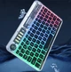 Беспроводная прозрачная Bluetooth-клавиатура + мышка с подсветкой RGB, аккумуляторная клавиатура для планшета и других устройств iOS Android Windows - изображение 1