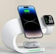 Беспроводная зарядная подставка 4в1 VIKEFON 15 Вт для IPhone, AirPods, Apple Watch, белая (72946045) - изображение 4