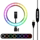 Кільцева лампа RGB LED для фотографій MJ33 світлодіодна кольорова лампа кільце для фото студійне світло - зображення 4