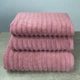 Набор махровых полотенец Зеро Твист 3шт GM Textile 50x90см, 50x90см, 70x140см 550г/м2 (Пудра) - изображение 1