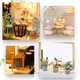 Ляльковий 3D будиночок конструктор Румбокс Cat Cafe Garden M2111 із захисним куполом від пилу - зображення 4