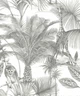 Вінілові шпалери на флізеліновій основі Grandeco Jungle Fever JF3501 пальми чорно-білий - зображення 1