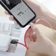 Переходник HOCO 3-in-one Lightning cable to charging/Sync/Audio LS28 |0,22m, 2.4A| Черный - изображение 6