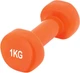 Гантель PowerPlay 4125 виниловая 1 кг Оранжевая (PP_4125_1kg) - изображение 1