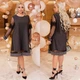 Fashions • Вечірня сукня Лаура Fashions 48-50 сірий (557/558-аф) - зображення 5