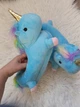 Тапочки Кигуруми Единорог My Kigu Домашние Голубой Мужские Мягкие Плюшевые 38-42 (300741) - изображение 1