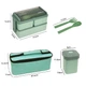 Набір Bento Set 3 в 1 ланч бокс/супниця/ланч бег/вилка/ложка зелений (LB-116833) - зображення 2