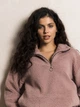 Толстовка Теді жіноча зимова з коміром на блискавці Seventeen XXL-3XL Рожева 2115.5534 - зображення 3