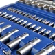 Автомобильный набор инструментов в кейсе 108 шт Piece tool set 1/4" и 1/2" Синий - изображение 2