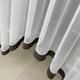Штора арка на люверсах для кухонного вікна Adagio Windows Decor Тюль фіранка аркою коричнева з білим - 2,9х1,7м - изображение 3