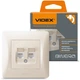 Комбінована комп'ютерна та телефонна розетка CAT3+CAT6 VIDEX BINERA VF-BNSK2PC6TF3-CR кремова - зображення 2