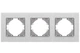 Рамка алюминиевая горизонтальная на 3 поста VIDEX BINERA VF-BNFRA3H-SL серебристая - изображение 1