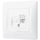 Одинарная компьютерная розетка CAT6 VIDEX BINERA VF-BNSK1PC6-W белая - изображение 1