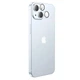 Защитное стекло для камеры iPhone 15 и iPhone 15 Plus Hoco V14 3D metal frame lens film. Blue - изображение 4