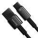 USB кабель с разъемом Type-C Baseus Tungsten Gold Fast Charging Data (100W, 2m). Black - изображение 4