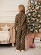 Детская теплая новогодняя пижама для девочки Tair kids Новогодняя 897КС 98 см Клетка зеленая (2100011850651) - изображение 2
