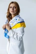 Шовкова патріотична хустка "Україна - столиця гідності" 68х68 см Друк односторонній Жовто-блакитний - зображення 2
