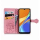 Чехол Embossed Cat and Dog для Xiaomi Redmi 9C книжка кожа PU с визитницей розовый - изображение 3