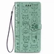 Чохол Embossed Cat and Dog для iPhone XS Max книжка з візитницею шкіра PU м'ятний - зображення 2