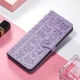 Чехол Embossed Cat and Dog для Xiaomi Poco X3 / X3 Pro книжка кожа PU с визитницей фиолетовый - изображение 6