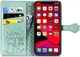 Чехол Embossed Cat and Dog для Iphone 11 Pro книжка с визитницей кожа PU мятный - изображение 4