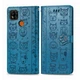 Чехол Embossed Cat and Dog для Xiaomi Redmi 9C книжка кожа PU с визитницей голубой - изображение 6