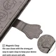 Чохол Embossed Cat and Dog для Iphone 11 Pro книжка з візитницею шкіра PU сірий - зображення 7