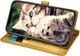 Чехол Embossed Cat and Dog для Iphone 11 Pro книжка с визитницей кожа PU желтый - изображение 5