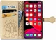 Чохол Embossed Cat and Dog для Iphone 11 Pro книжка з візитівкою шкіра PU золотистий - зображення 4