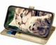 Чохол Embossed Cat and Dog для Iphone 11 Pro книжка з візитівкою шкіра PU золотистий - зображення 5