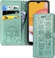 Чехол Embossed Cat and Dog для Xiaomi Poco X3 / X3 Pro книжка кожа PU с визитницей мятный - изображение 1