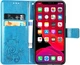 Чехол Clover для Iphone 11 книжка кожа PU с визитницей голубой - изображение 4