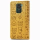 Чехол Embossed Cat and Dog для Xiaomi Redmi Note 9 книжка кожа PU с визитницей желтый - изображение 3